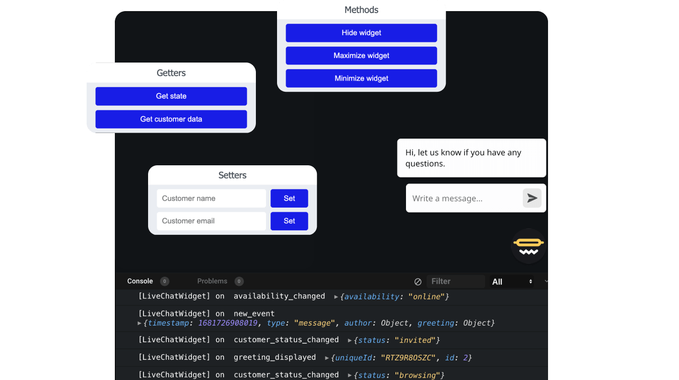 Chat widget for a multitude of use cases