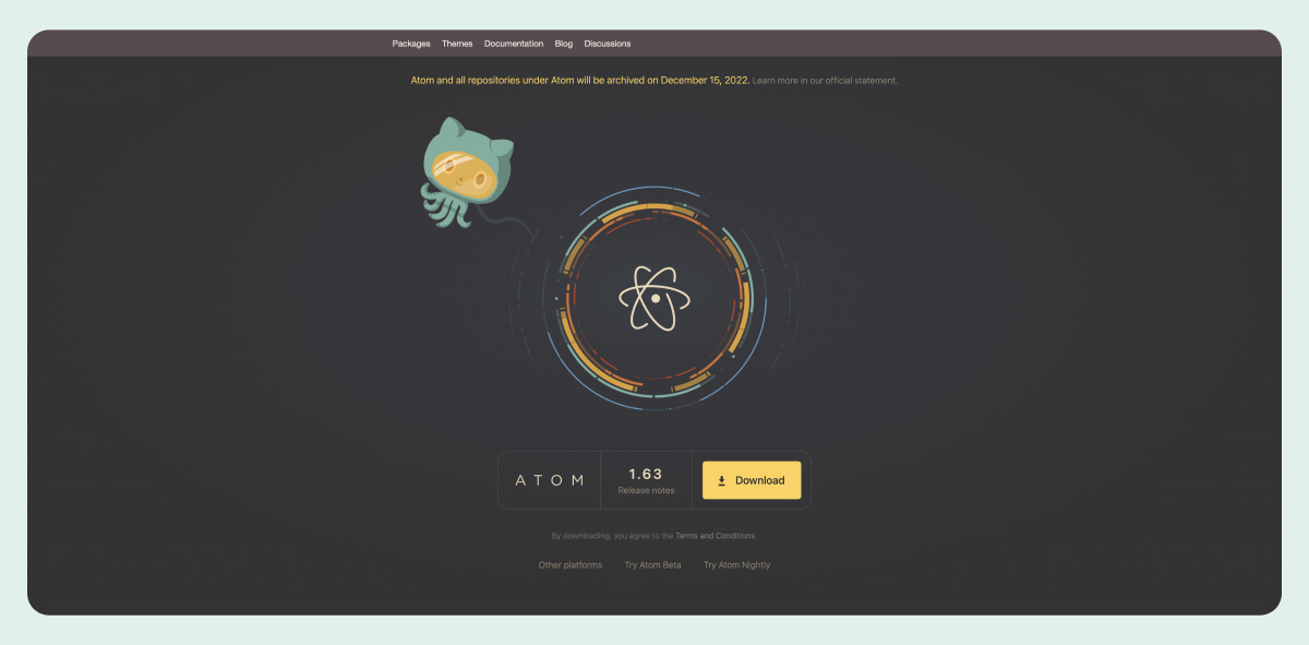 Atom website